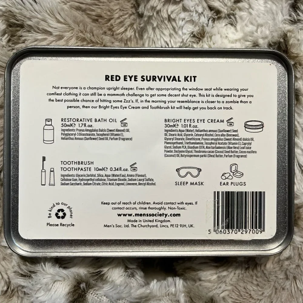 Men’s Society Red Eye Survival Travel Kit